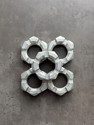 Гайка корончатая, прорезная низкая М30 ГОСТ 5919-73, покрытие цинк