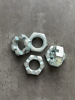 Гайка корончатая, прорезная низкая М27 ГОСТ 5933-73