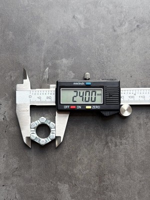 Гайка корончатая, прорезная низкая М16х1,5 ГОСТ 5919-73 , покрытие цинк