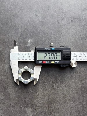 Гайка корончатая, прорезная низкая М18х1,5 ГОСТ 5919-73, покрытие цинк