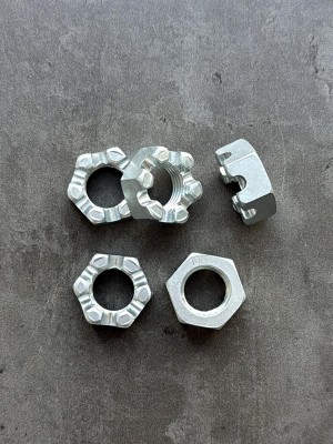 Гайка корончатая, прорезная М20х1,5 ОСТ 37.001.108-75